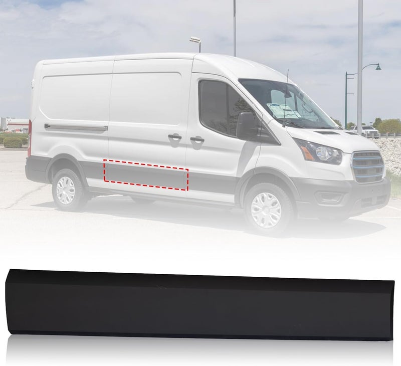 Spwrney Sliding Door Lower Molding Trim Center for Transit 150 250 350 HD 2015-2024, Exterior Side Loading Panel Cover Accessories, Passenger Right Side, 1PC - Image 1